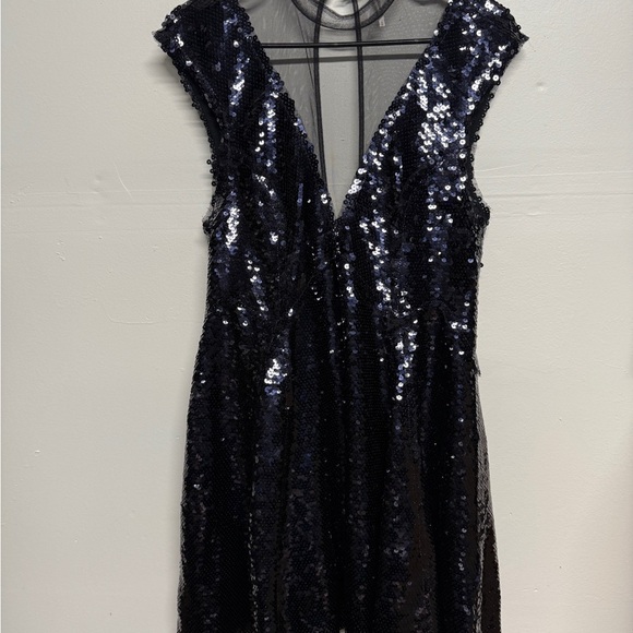 Free People dark grey/Black sequins dress size medium - Picture 1 of 9